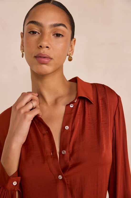 3/4 Sleeve Blouse BABYLON;${refinementColor}