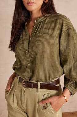 Blouse SIGRID en coton;${refinementColor}
