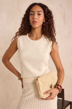 Priscilla sleeveless sweater;${refinementColor}