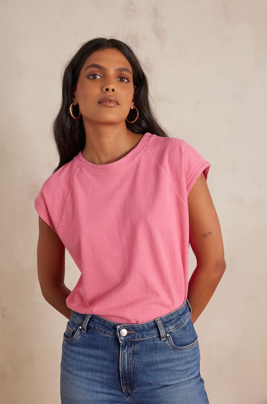 AURA cotton T-shirt;${refinementColor}