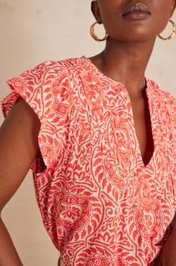 Blouse BILLIE en coton;${refinementColor}