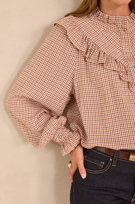 MYOSOTIS long-sleeve blouse;${refinementColor}