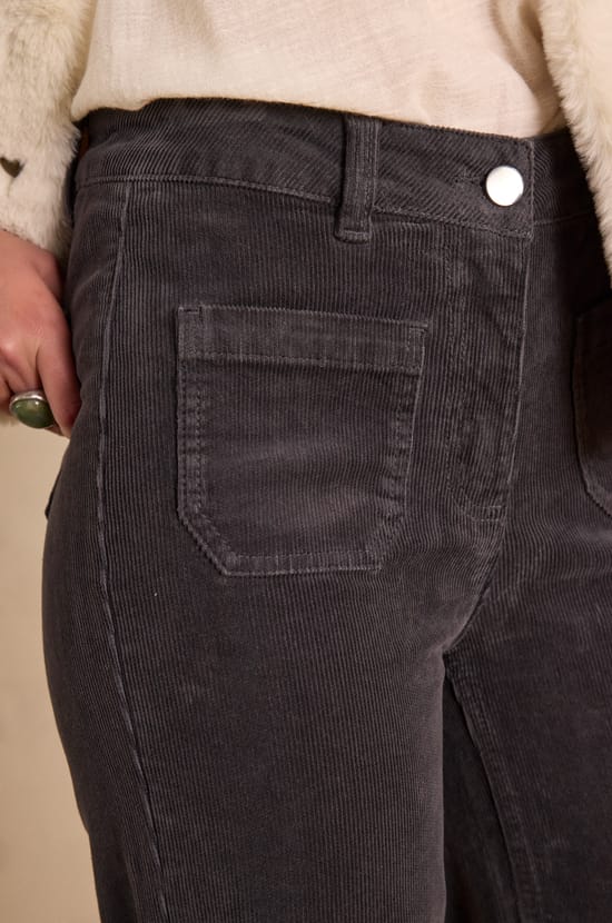 LUNA cotton velvet trousers;${refinementColor}