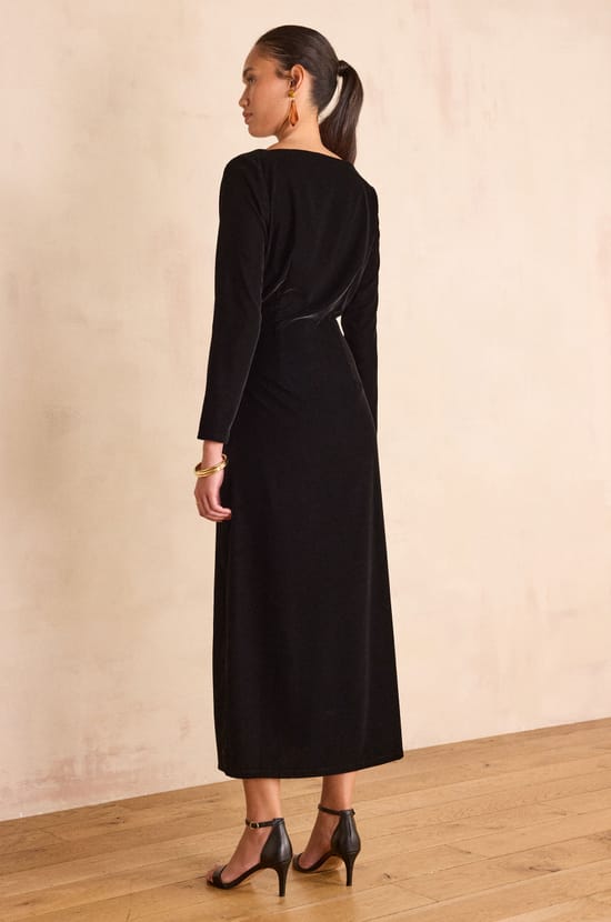 RAFAELA long velvet Dress;${refinementColor}