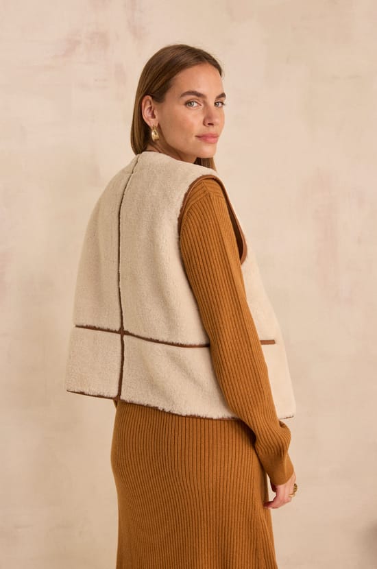 BROOKE cotton blend vest;${refinementColor}