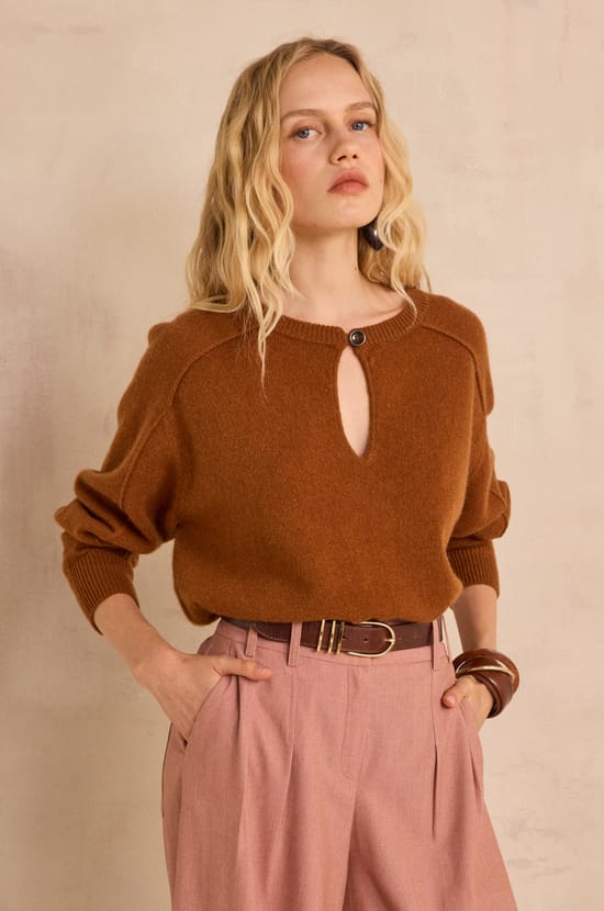 ALIX long sleeve wool sweater;${refinementColor}