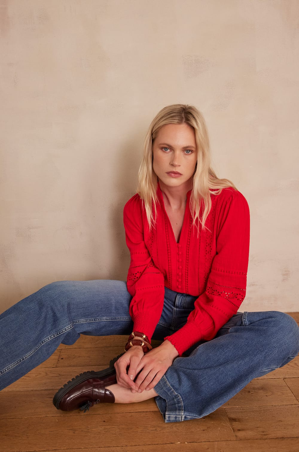 BAILA cotton blouse;${refinementColor}