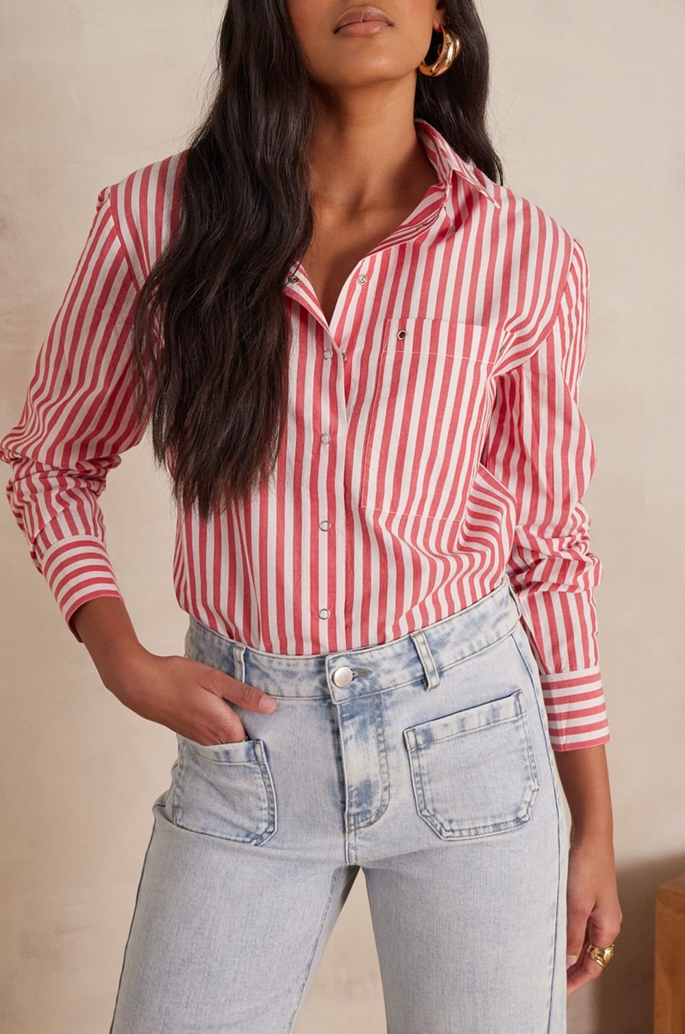 Chemise SAMY &agrave; rayures;${refinementColor}