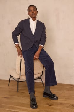 SELYNA corduroy chino trousers;${refinementColor}