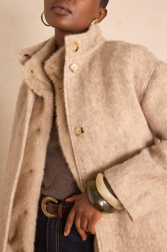 Manteau LAMIA en laine;${refinementColor}