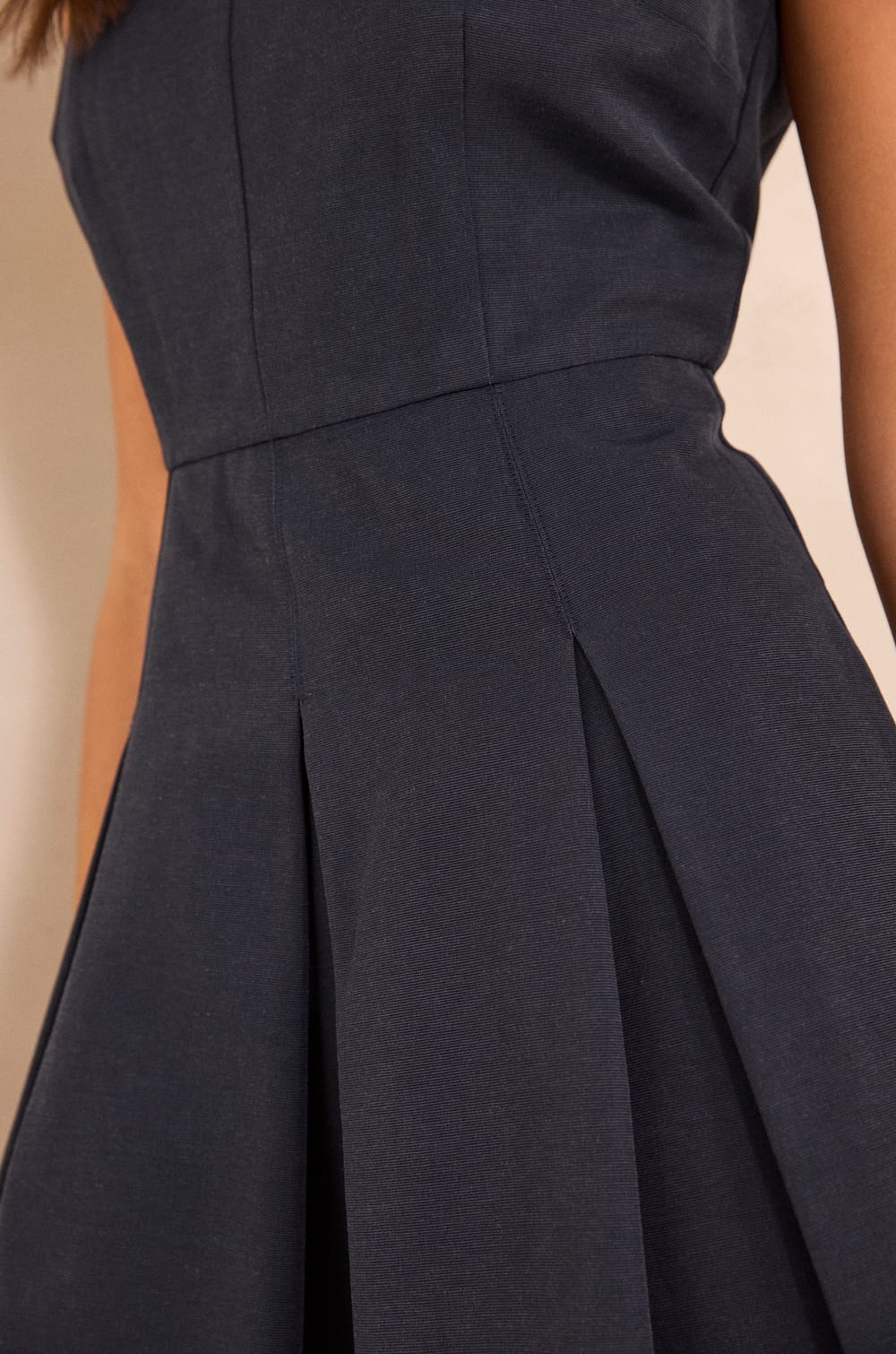 Beverly cotton blend A-line dress;${refinementColor}