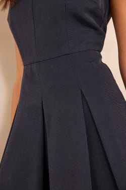 Beverly cotton blend A-line dress;${refinementColor}
