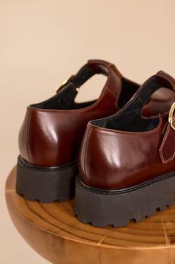 Derbys plates en cuir ORPHEE;${refinementColor}