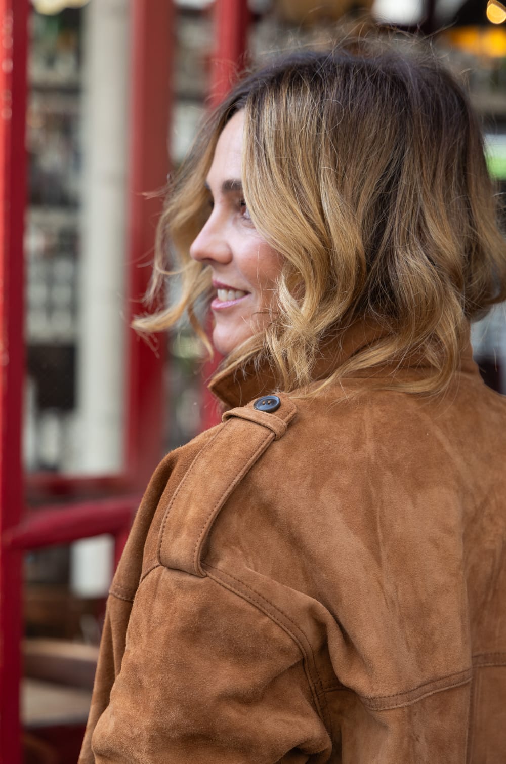 Leather suede jacket Maison 123 x Marine Vignes GASTON;${refinementColor}