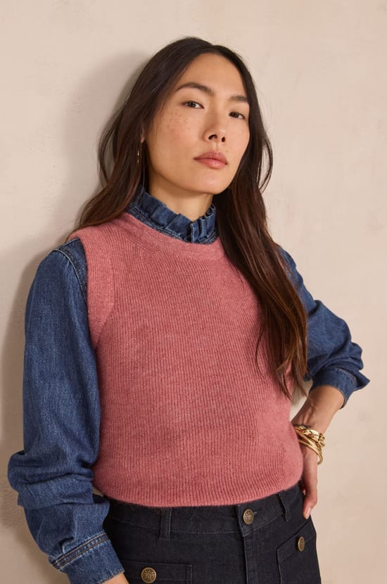 PERRY sleeveless pullover;${refinementColor}