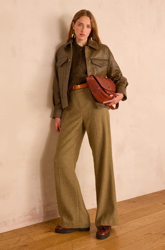 FIERCE leather jacket;${refinementColor}