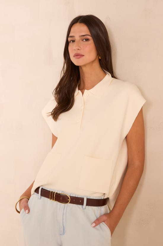 Sleeveless sweater AGLAE;${refinementColor}