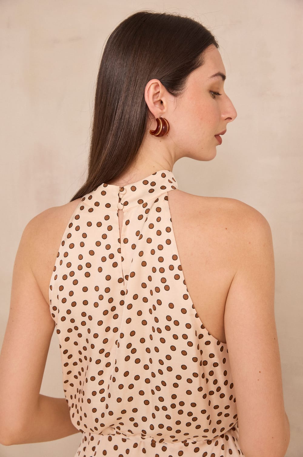 Short fluid polka dot dress BALRINA;${refinementColor}