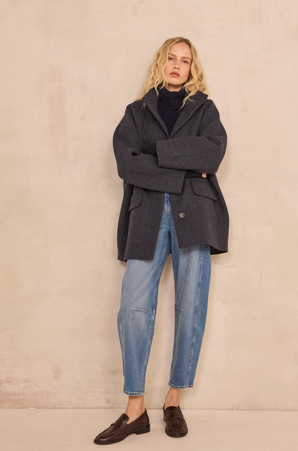 CELIA blend wool coat;${refinementColor}