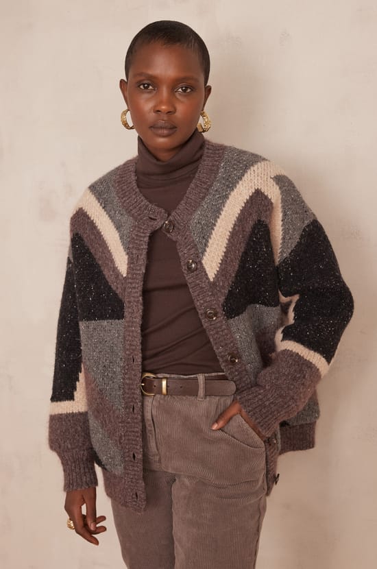 Gilet motif jacquard BRITNEY;${refinementColor}