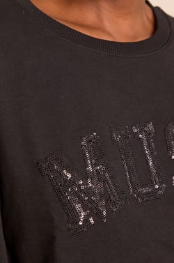 MUSE sequined detail sweatshirt;${refinementColor}