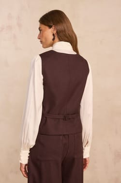 Buttoned sleeveless vest ABEL;${refinementColor}