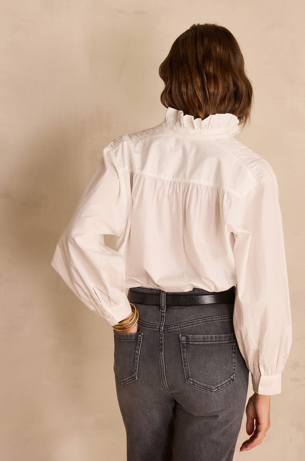 SIA blouse in 100% cotton;${refinementColor}
