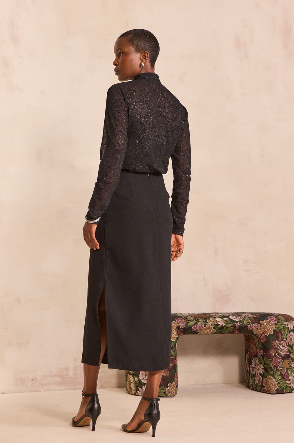 Pleated midi skirt VOYAGE ;${refinementColor}