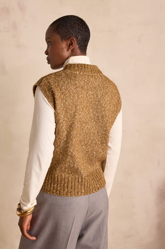 BOSTON sleeveless jumper;${refinementColor}