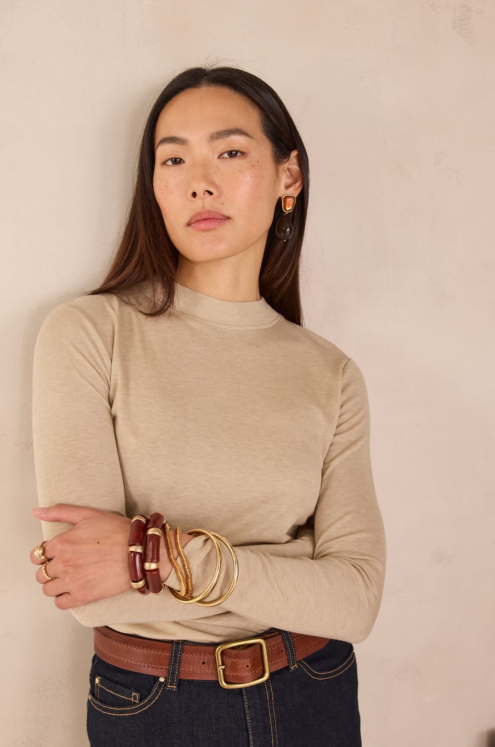 FLYNN high-neck T-shirt;${refinementColor}