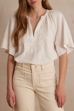Blouse POKER en coton;${refinementColor}