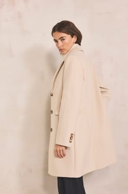 ANABELLE wool blend straight coat;${refinementColor}
