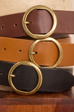 ELINE leather belt;${refinementColor}