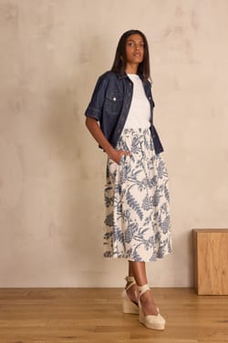 BRUNE cotton skirt;${refinementColor}