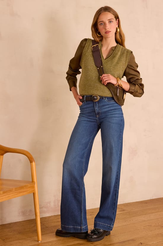 MARIE satin blouse;${refinementColor}