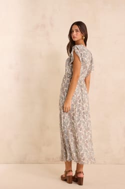 Printed flowy dress BOUCHRA;${refinementColor}