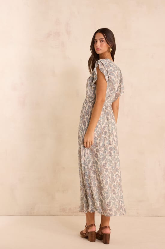 Printed flowy dress BOUCHRA;${refinementColor}