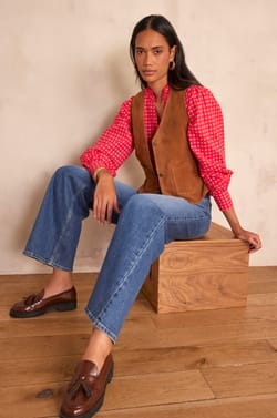 Jean large SANDY en denim;${refinementColor}