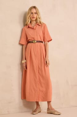 Patricia striped straight dress;${refinementColor}