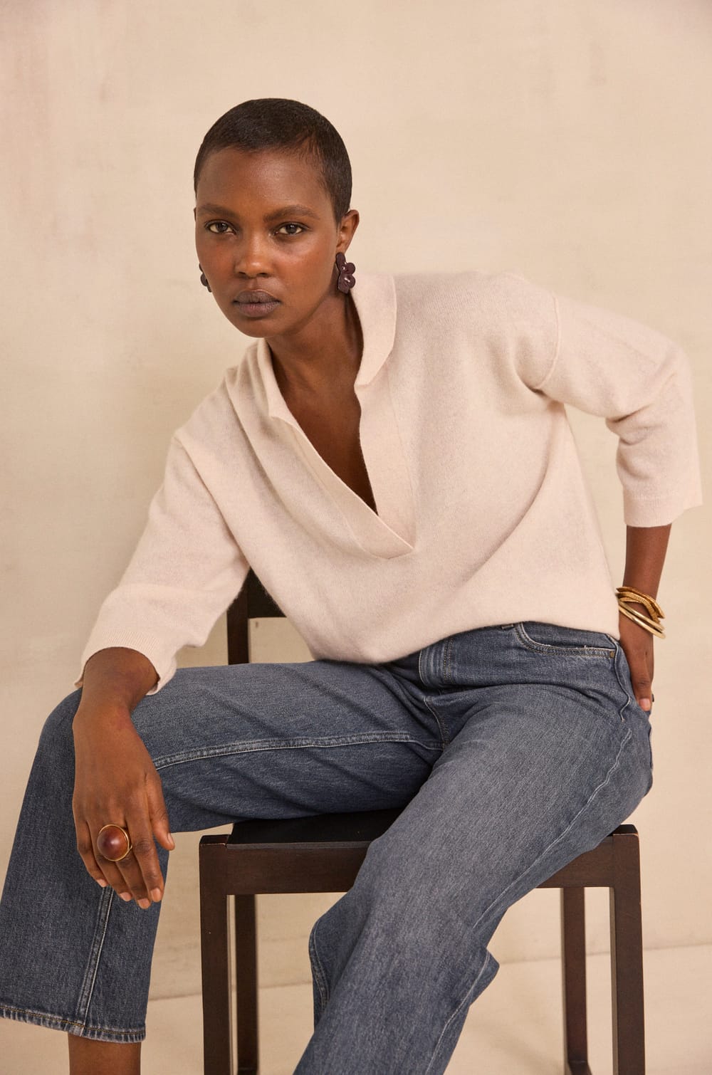 ALICIA long-sleeve cashmere sweater;${refinementColor}