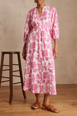 Robe longue MIRANA en coton;${refinementColor}