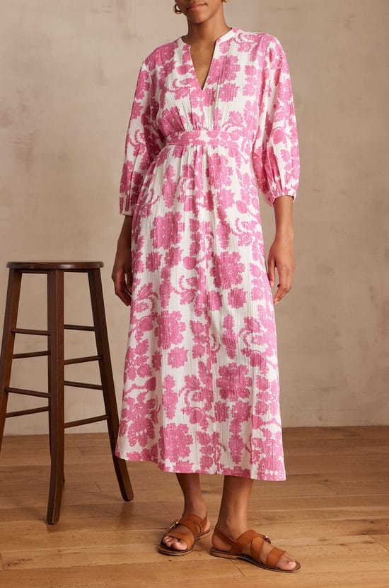 Robe longue MIRANA en coton;${refinementColor}