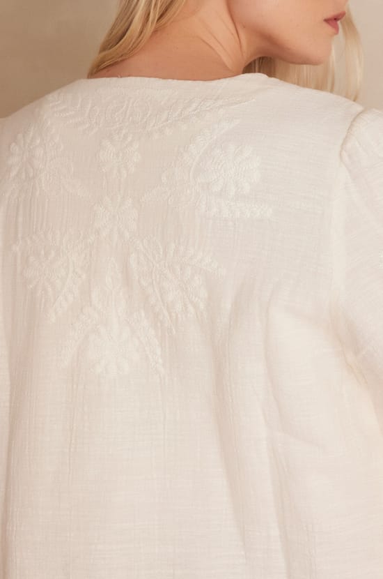 Veste PAMINA en coton brod&eacute;;${refinementColor}