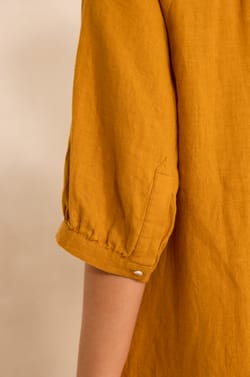 Straight linen dress BLINNY BIS;${refinementColor}