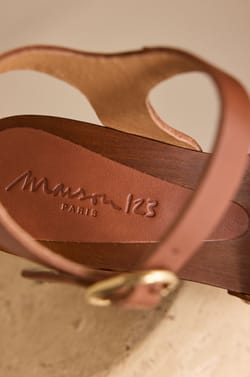 SIA leather heeled sandals;${refinementColor}