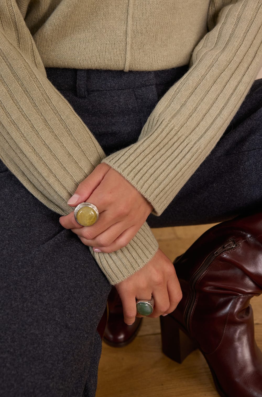 BLAISE turtleneck jumper in wool;${refinementColor}