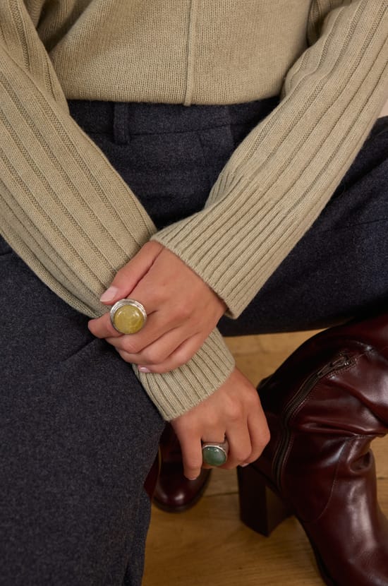 BLAISE turtleneck jumper in wool;${refinementColor}