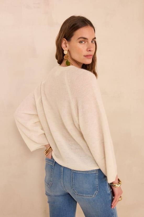 Alpaca Blend Knit Sweater PHOENIX;${refinementColor}