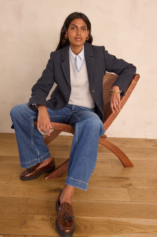 BASILE sleeveless jumper in 100% wool;${refinementColor}