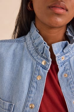 DENISE long-sleeve cotton blouse;${refinementColor}